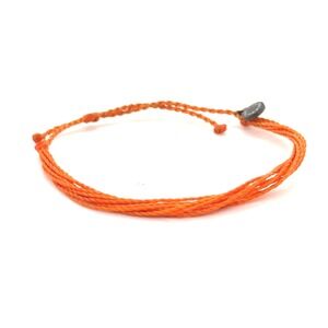 Pura Vida Original Bracelet Orange Wax Coated String Adjustable Waterproof Boho